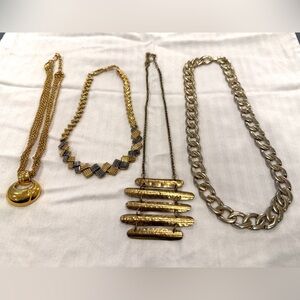 Elegant Gold and Silver Necklace Set